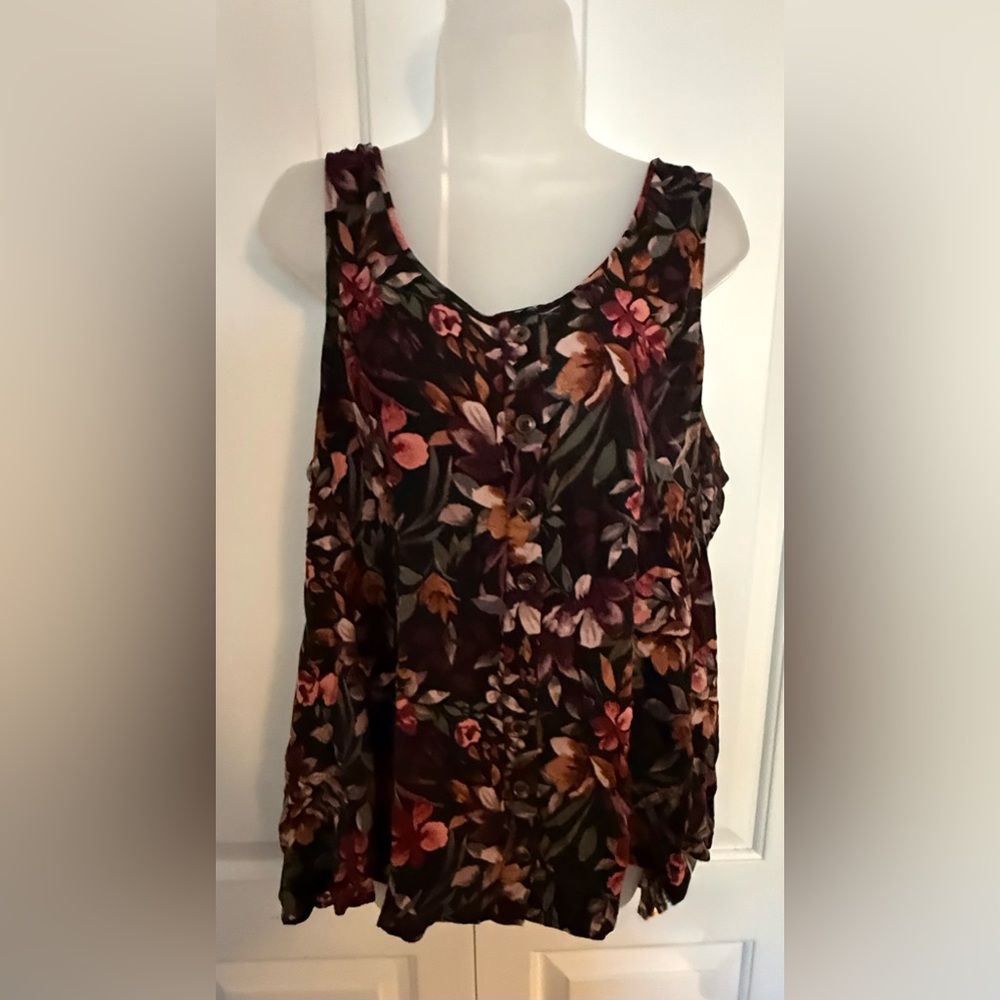 Torrid Multicolor Floral Button-Front Blouse